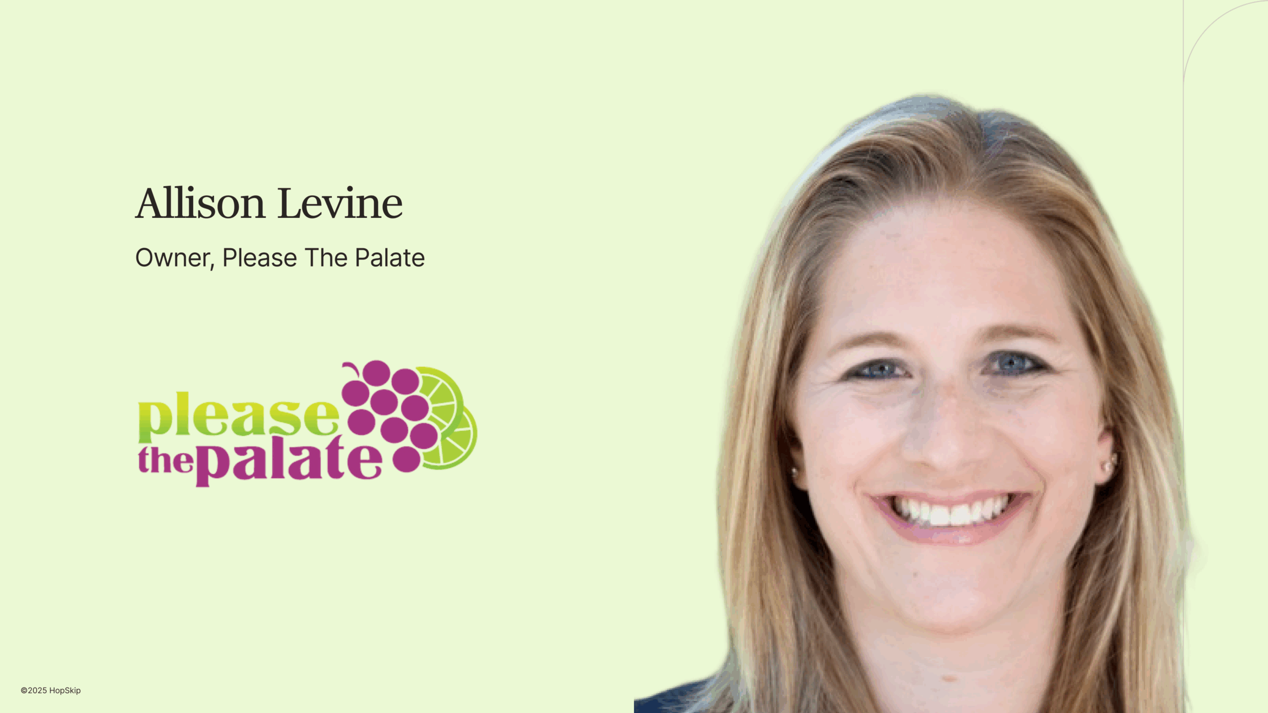 Allison Levine, Please The Palate