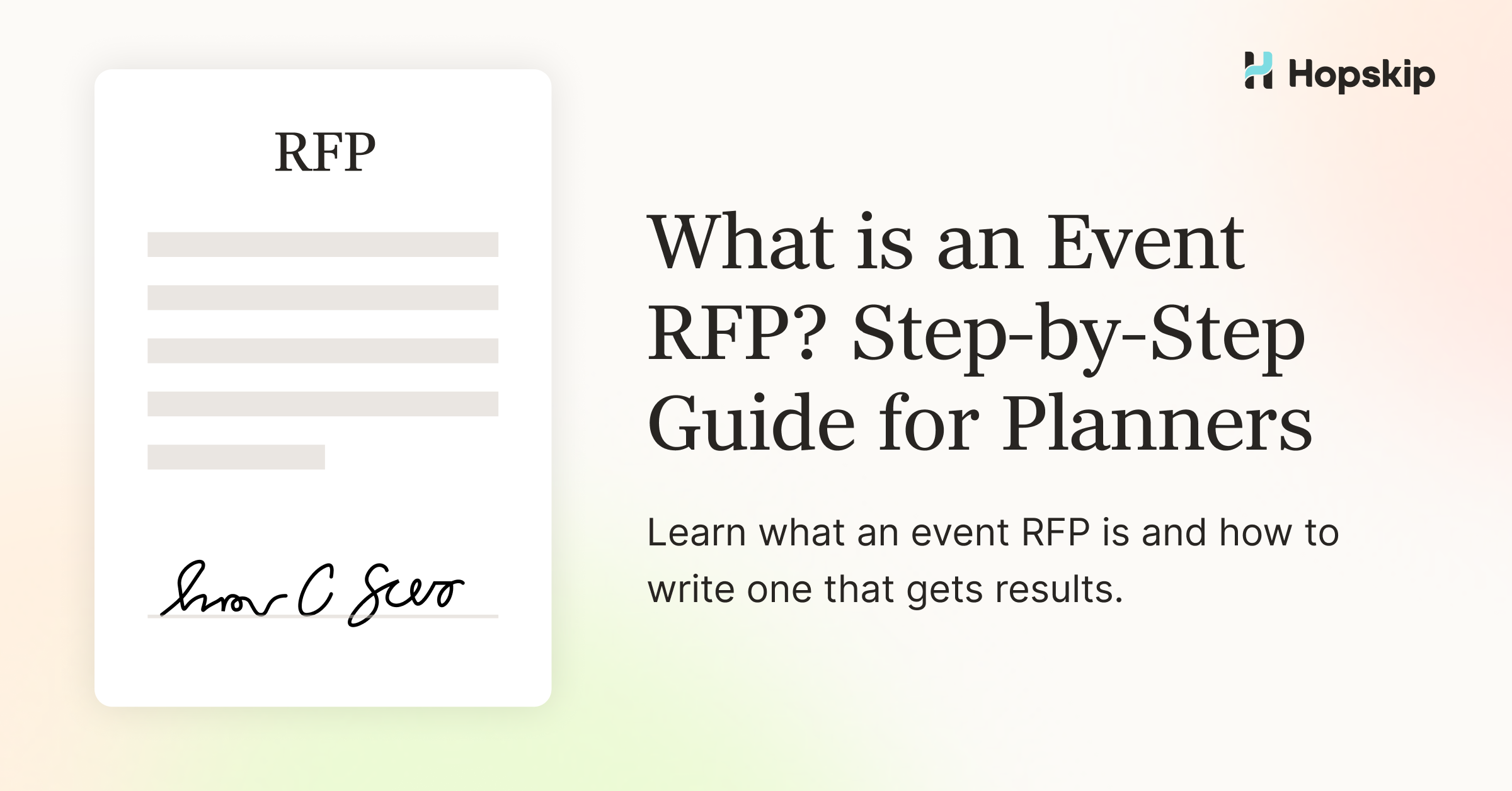 gradient background with illustrated RFP